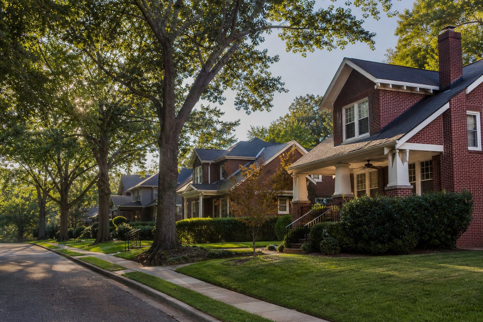 Concept image of a residential street in Chamblee, Georgia